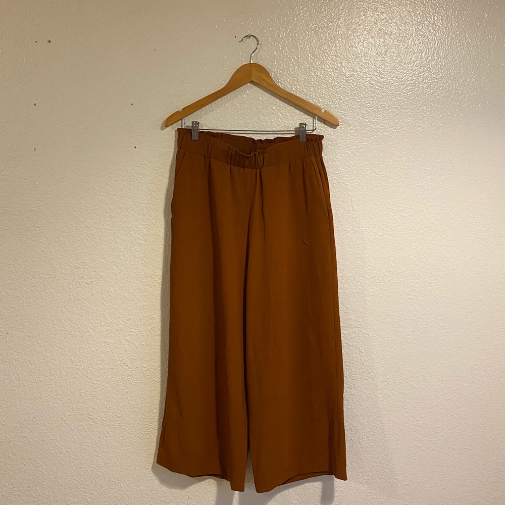HM elastic pants terracotta color